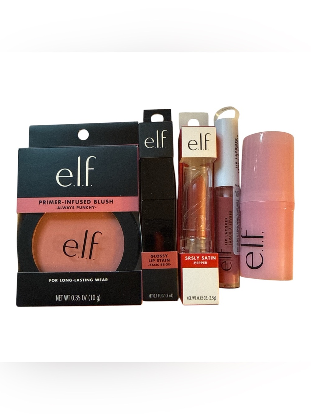 Elf Cosmetics Lot Bundle Blush Dew Stick Lip Products Full Size NEW